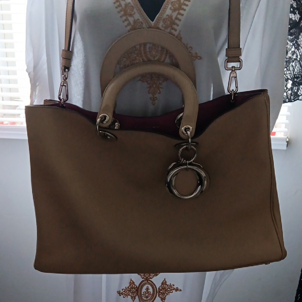 **Sale** Dior Beige Tote And Her Baby... with Pink Interior and Silver Hardware - Picture 16 of 16
